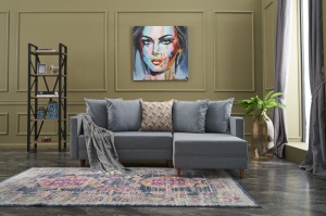 Canapea Extensibila Aydam Right - Blue - Img 1