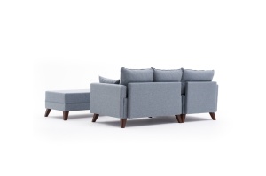 Canapea Extensibila Bella Soft Mini Köşe Left - Blue - Img 8