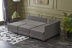 Canapea Extensibila Fly Corner Sofa Bed Right- Brown - Img 3