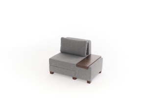 Canapea Extensibila Perenna Linen Right - Grey - Img 5