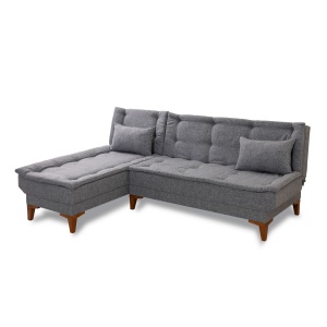 Canapea Extensibila Santo Left - Dark Grey - Img 2