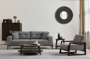 Canapea Extensibila Sinor 3 Locuri - Light Grey - Img 2