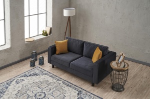Canapea Kale Velvet - Anthracite - Img 3