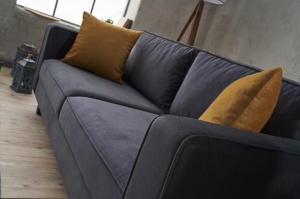 Canapea Kale Velvet - Anthracite - Img 5