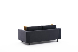 Canapea Kale Velvet - Anthracite - Img 7