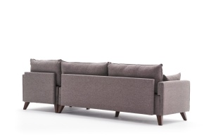 Canapea pe colț Bella Corner Sofa Right - Brown - Img 7