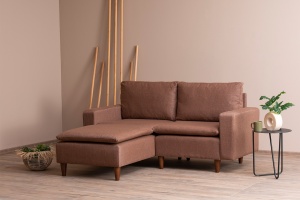 Canapea pe colț Lungo Mini - Light Brown - Img 2
