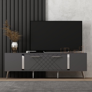 Comoda TV Detas - Anthracite, Silver - Img 1