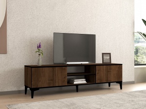 Comoda TV Erem - Walnut, Black - Img 1