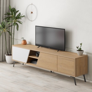 Comoda TV Fiona - Oak, White - Img 2