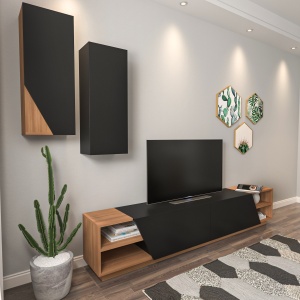 Comoda TV Zebra - Black, Teak - Img 2