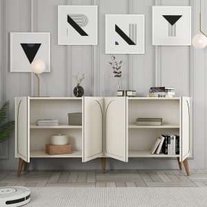 Consolă Lyon 81 - Cream, Walnut - Img 2