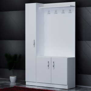 Dulap cu raft Naturel - White - Img 1