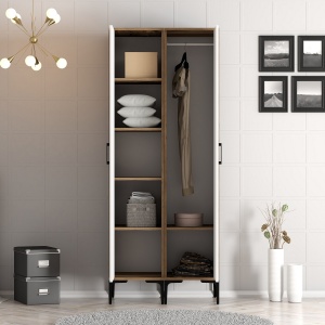 Dulap Kumsal PP - Walnut, White - Img 2