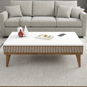 Masuta de cafea Milan - Walnut, White - Img 2