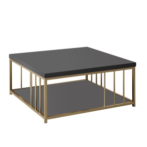 Masuta de cafea Zenn - Anthracite, Gold - Img 5