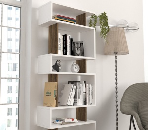 Raft Blok - White, Walnut - Img 3