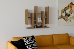 Raft perete Flower - Walnut - Img 1