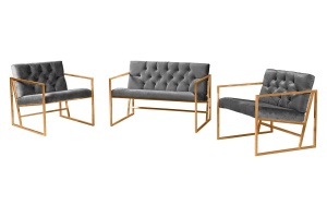 Set Canapea Oslo Gold - Grey - Img 1