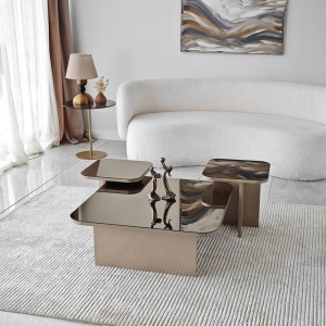 Set de masa pentru cafea Jazz - Beige, Bronze - Img 3