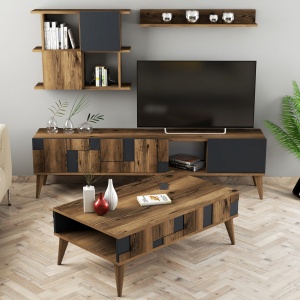 Set mobilier Madrid - Anthracite - Img 1