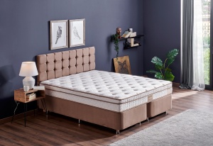 Set Pat + Saltea Helen - Light Brown (160 x 200) - Img 1