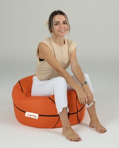 Bean Bag Basketball Kids Pouf - Tile Red - Img 5