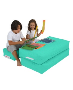 Bean Bag Kids Double Seat Pouf - Turquoise - Img 2