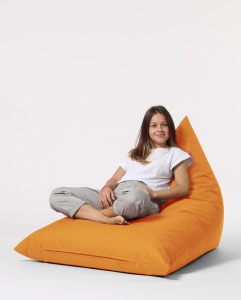Bean Bag Pyramid Big Bed Pouf - Orange - Img 1
