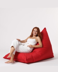 Bean Bag Pyramid Big Bed Pouf - Red - Img 7
