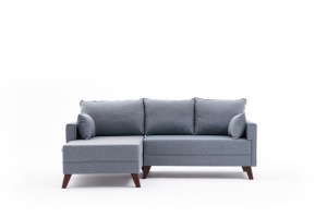 Canapea Extensibila Bella Soft Mini Köşe Left - Blue - Img 6
