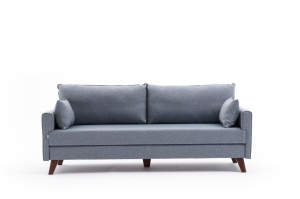 Canapea Extensibila Bella Soft Yataklı Üçlü Koltuk - Blue - Img 5