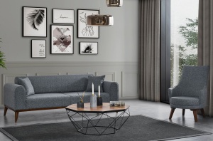 Canapea Extensibila Cofi 3 Locuri - Light Grey - Img 1