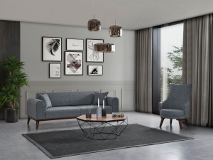 Canapea Extensibila Cofi 3 Locuri - Light Grey - Img 2
