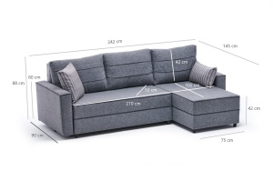 Canapea Extensibila Ece Right - Grey - Img 8