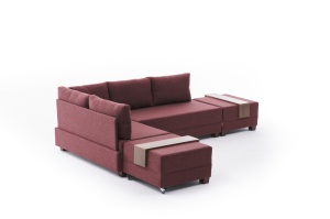 Canapea Extensibila Fly Corner Sofa Bed Left - Claret Red - Img 6