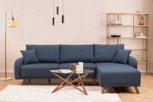Canapea Extensibila Hera 1 Corner - Dark Blue - Img 1