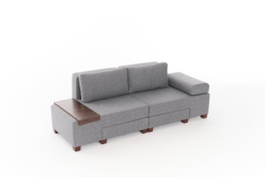 Canapea Extensibila Perenna Linen - Grey - Img 6