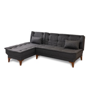 Canapea Extensibila Santo Left - Anthracite - Img 2