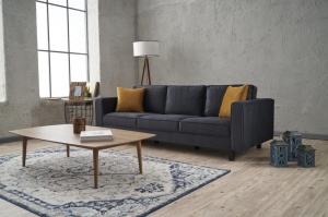 Canapea Kale Velvet - Anthracite - Img 3