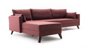 Canapea pe colț Bella Corner Sofa Left 1 - Claret Red - Img 5