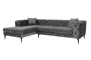 Canapea pe colț Como Eco Left - Anthracite, Black - Img 3