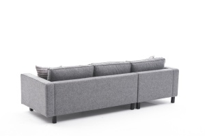 Canapea pe colț Kale Linen Left - Grey - Img 6