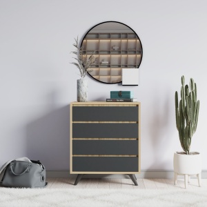 Comoda Suvera - Oak, Anthracite - Img 1
