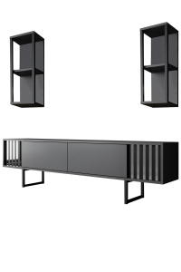 Comoda TV Chrome Line - Anthracite, Black - Img 6