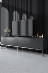 Comoda TV Lord - Anthracite, Silver - Img 1
