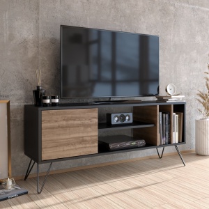 Comoda TV Mistico (140) - Walnut, Black - Img 1