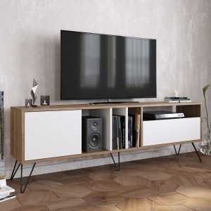 Comoda TV Mistico (180) - Walnut, White - Img 1