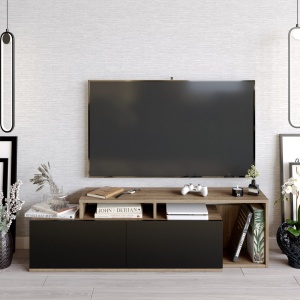 Comoda TV Nexera - Walnut, Black - Img 2
