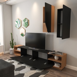 Comoda TV Zebra - Black, Teak - Img 4